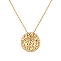Alma Hammered Disc Necklace · Gold