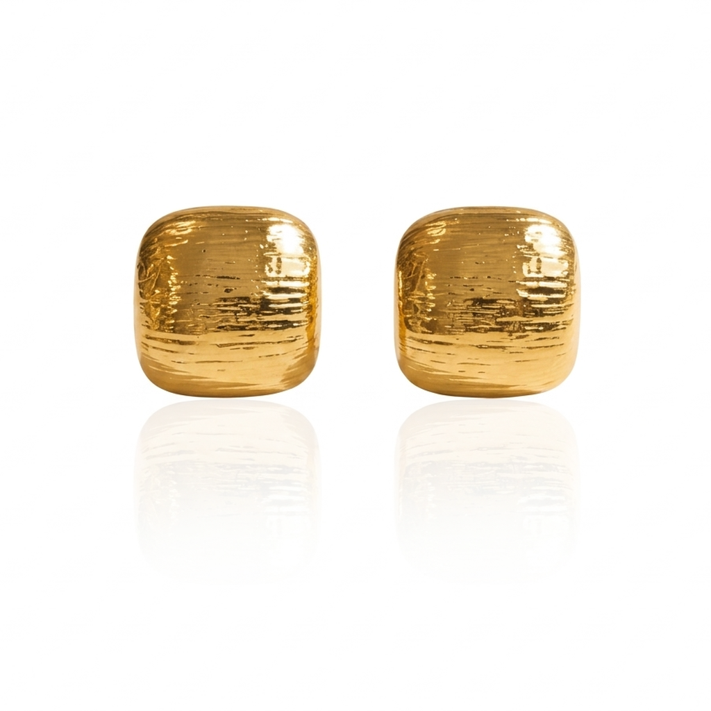 Alma Textured Square Studs
