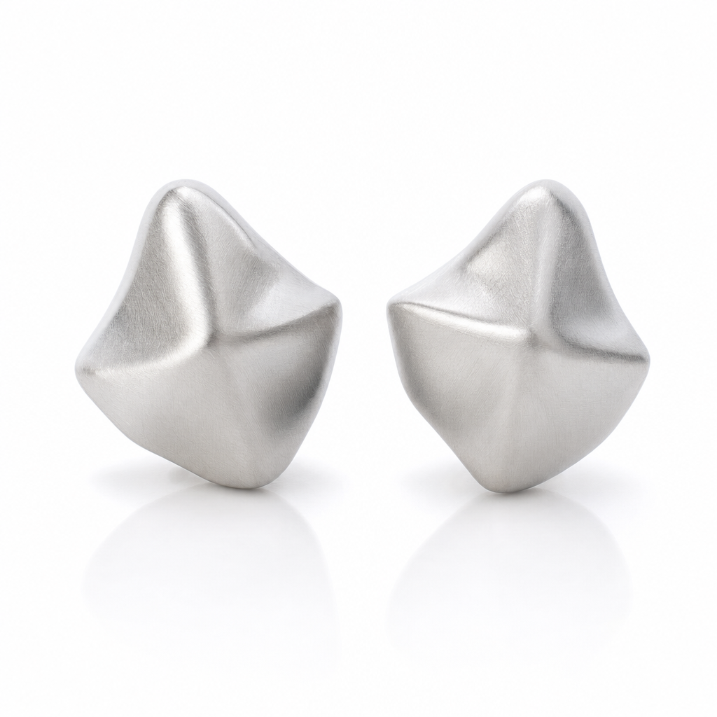 Satin Nugget Studs by Amanelle