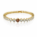 Amber Solitaire Riviera Bracelet by Amanelle
