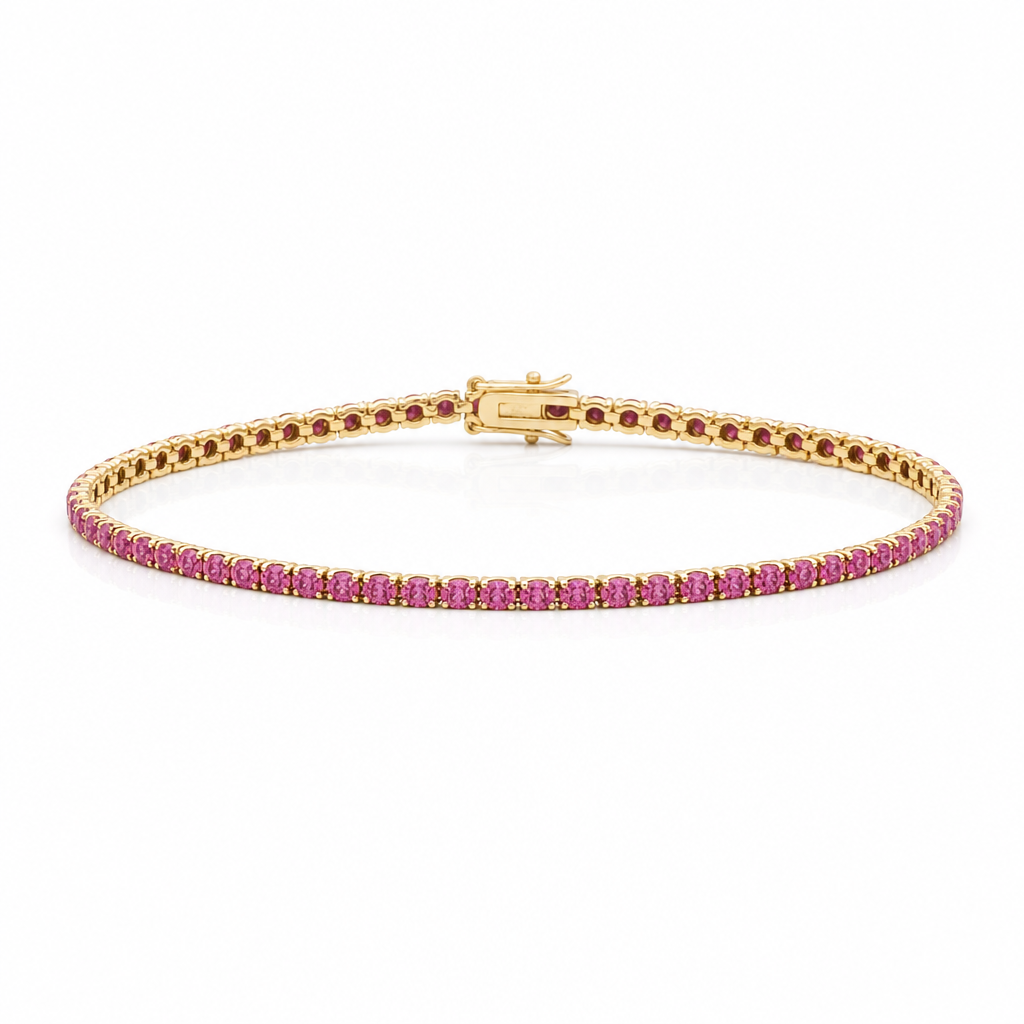 Rubellite Tennis Bracelet by Amanelle