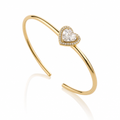 Crystal Heart Cuff by Amanelle