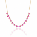 Rubellite Heart Riviera Necklace by Amanelle