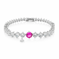 Rubellite Solitaire Riviera Bracelet by Amanelle