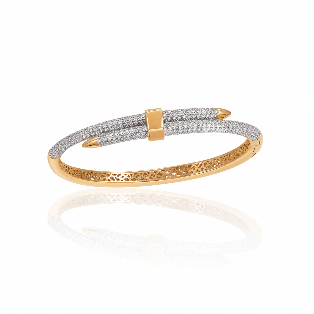 Pavé Nail Bangle by Amanelle