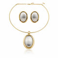 Aura Satin Oval Set by Amanelle