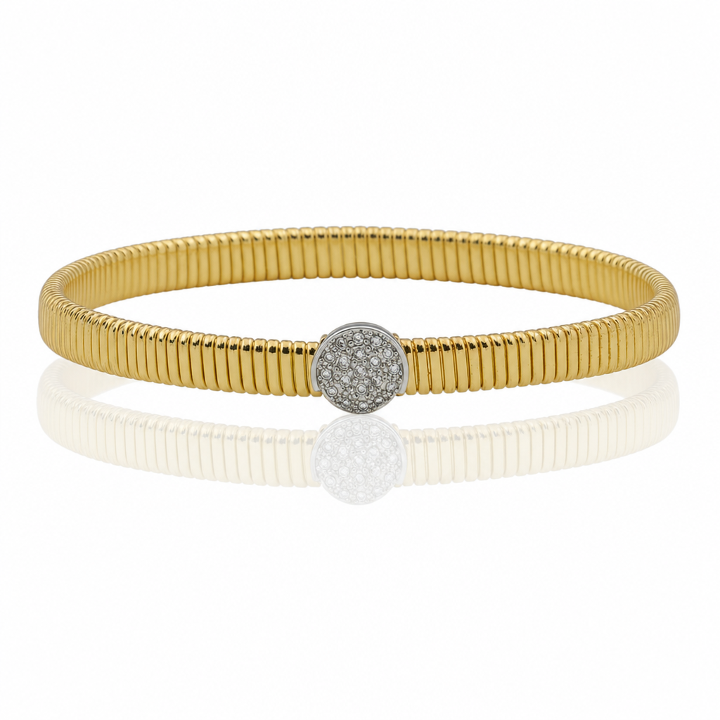 Pavé Disc Bracelet by Amanelle
