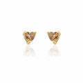 Amber Heart Studs · Small by Amanelle