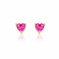 Rubellite Heart Studs · Small by Amanelle
