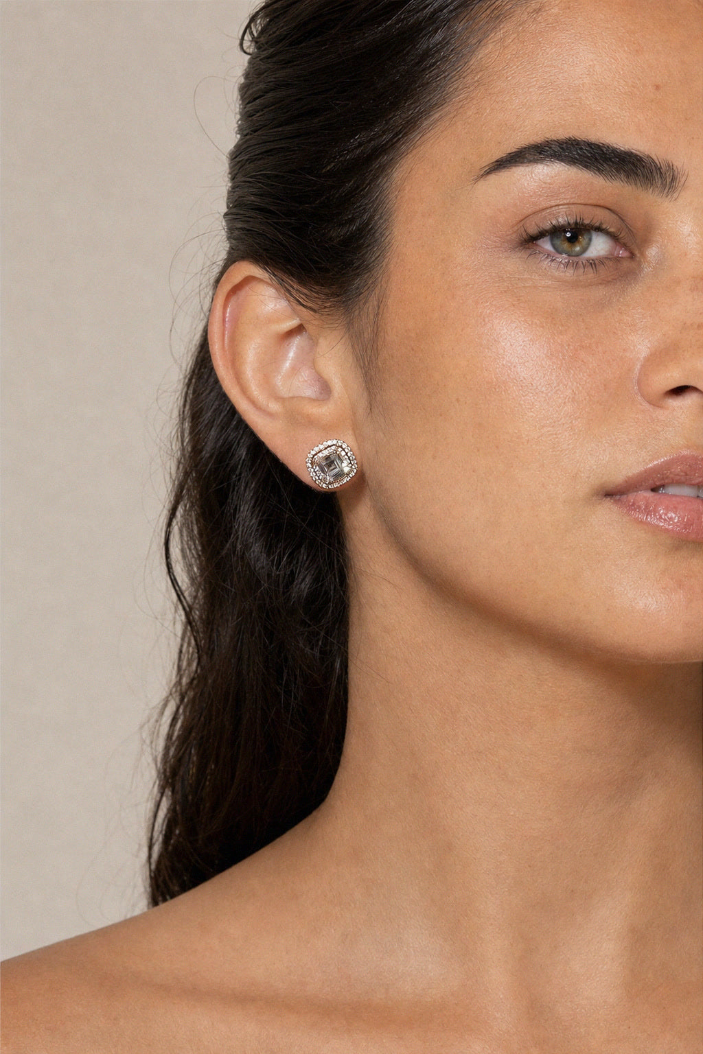 Deco Square Studs · Gold by Amanelle